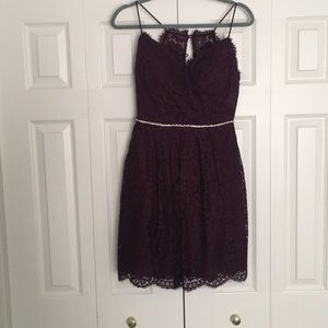 Serendipity sz8 Aubergine (purple) lace prom dress